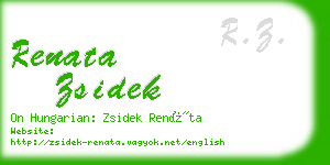 renata zsidek business card